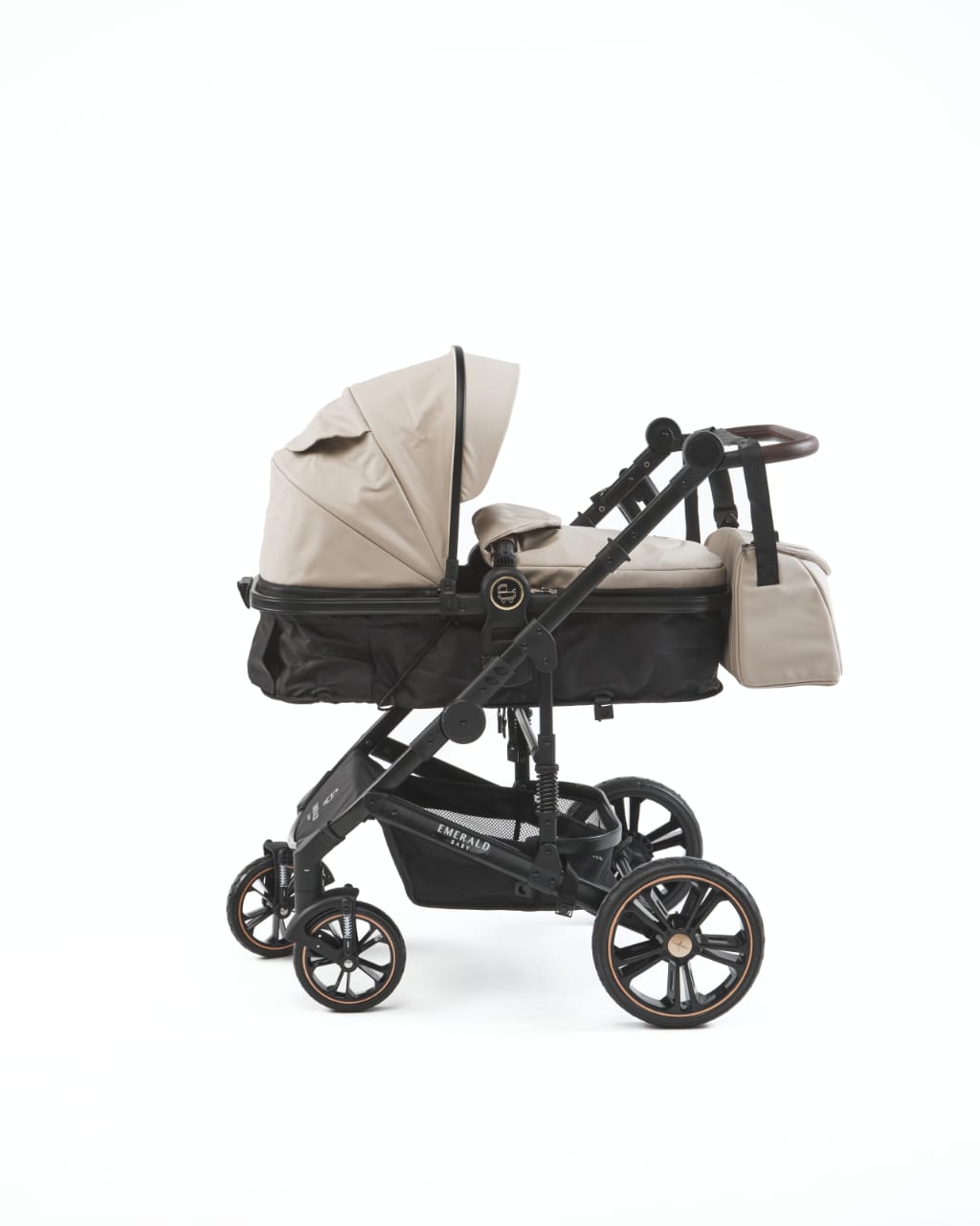 3 IN 1 Emerald Pu Beige N Black Plus Car Seat And Nappy Bag image 8
