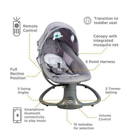 3 in 1 Mastela Deluxe Multi-Functional Swing Bassinet image 2