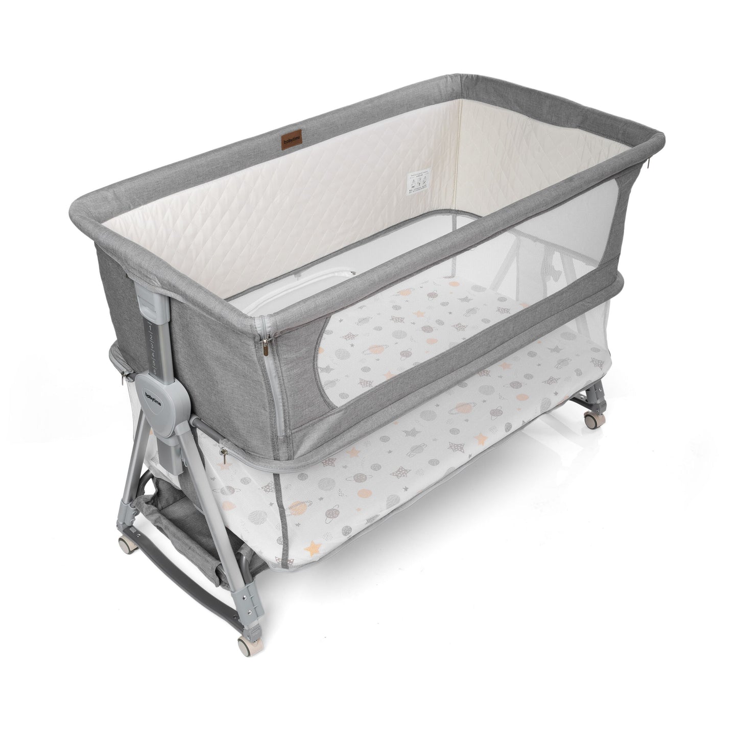 2 in 1 Babytime LARGE Co Sleeper with SECOND LEVEL to Last Longer + Swing Feature image 1