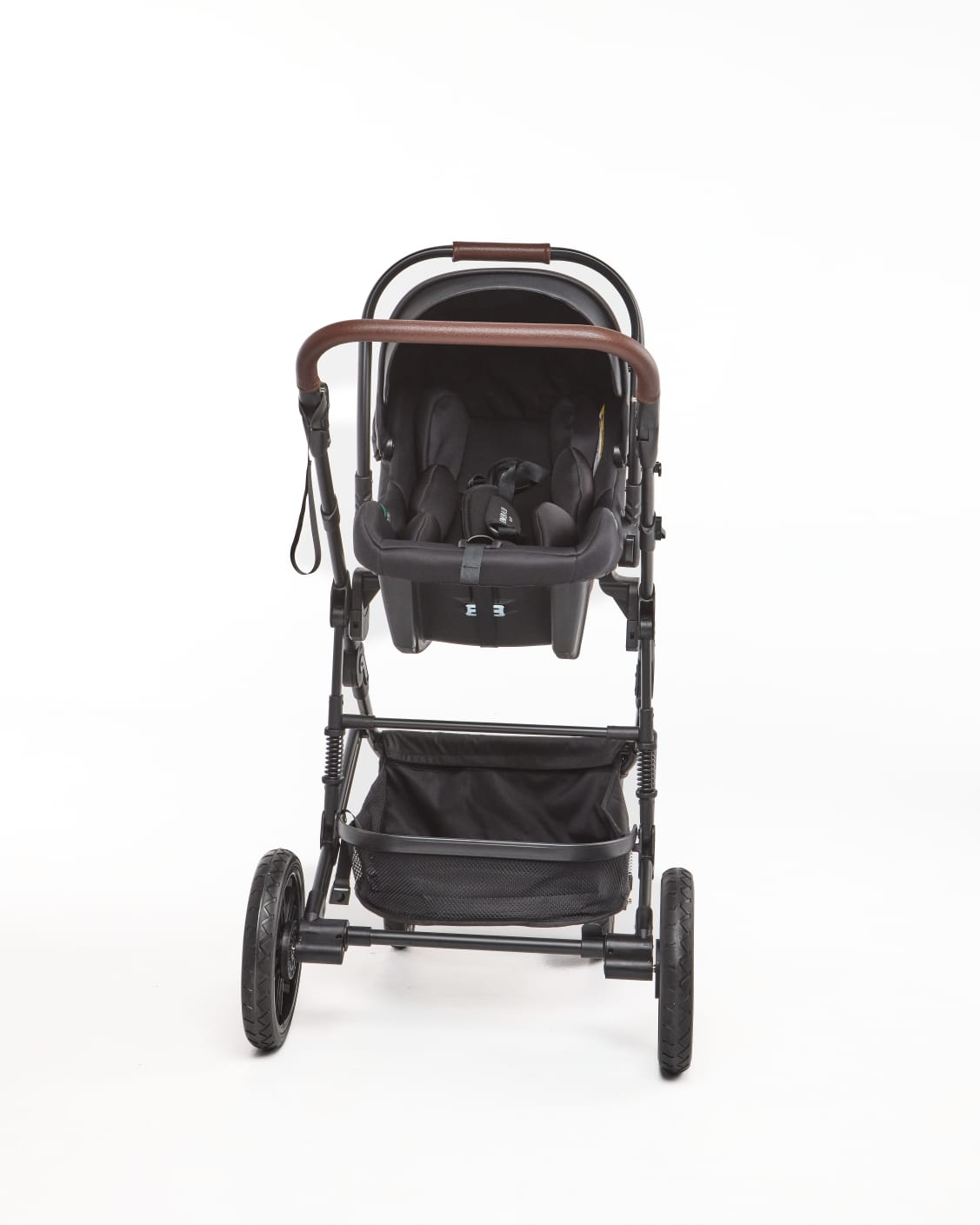 3 IN 1 Emerald Pu Leather Black On Black Plus Pu Nappy Bag image 6