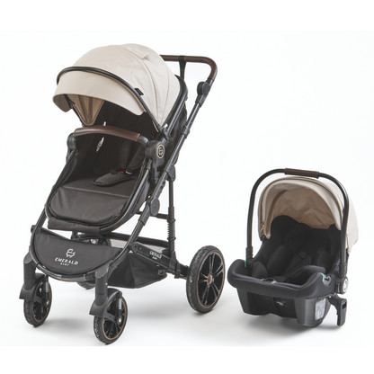 3 IN 1 Emerald Pu Beige N Black Plus Car Seat And Nappy Bag image 4