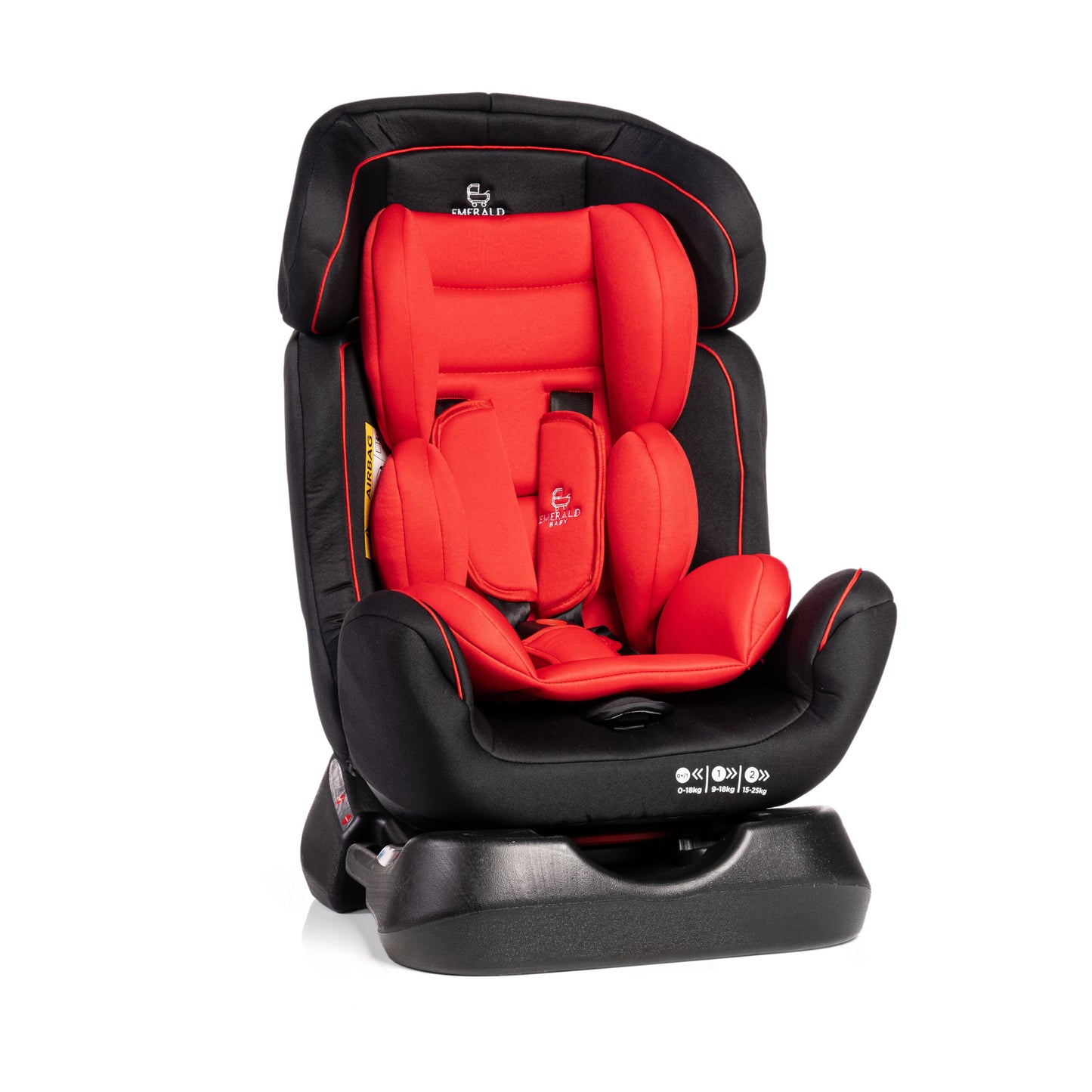 Emerald Baby Monaco Car Seat - Birth till 7 years - Black and Red image