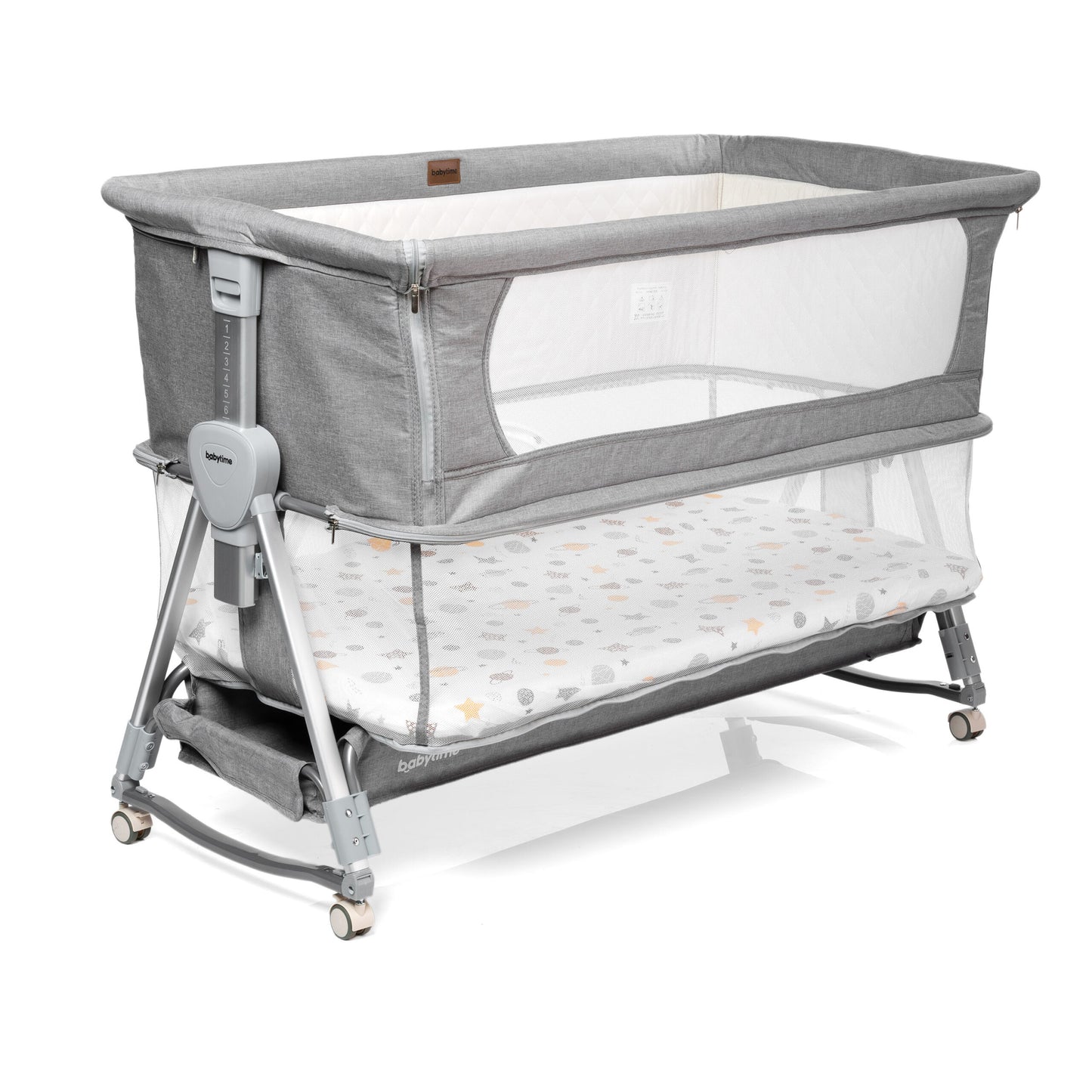 2 in 1 Babytime LARGE Co Sleeper with SECOND LEVEL to Last Longer + Swing Feature image 0