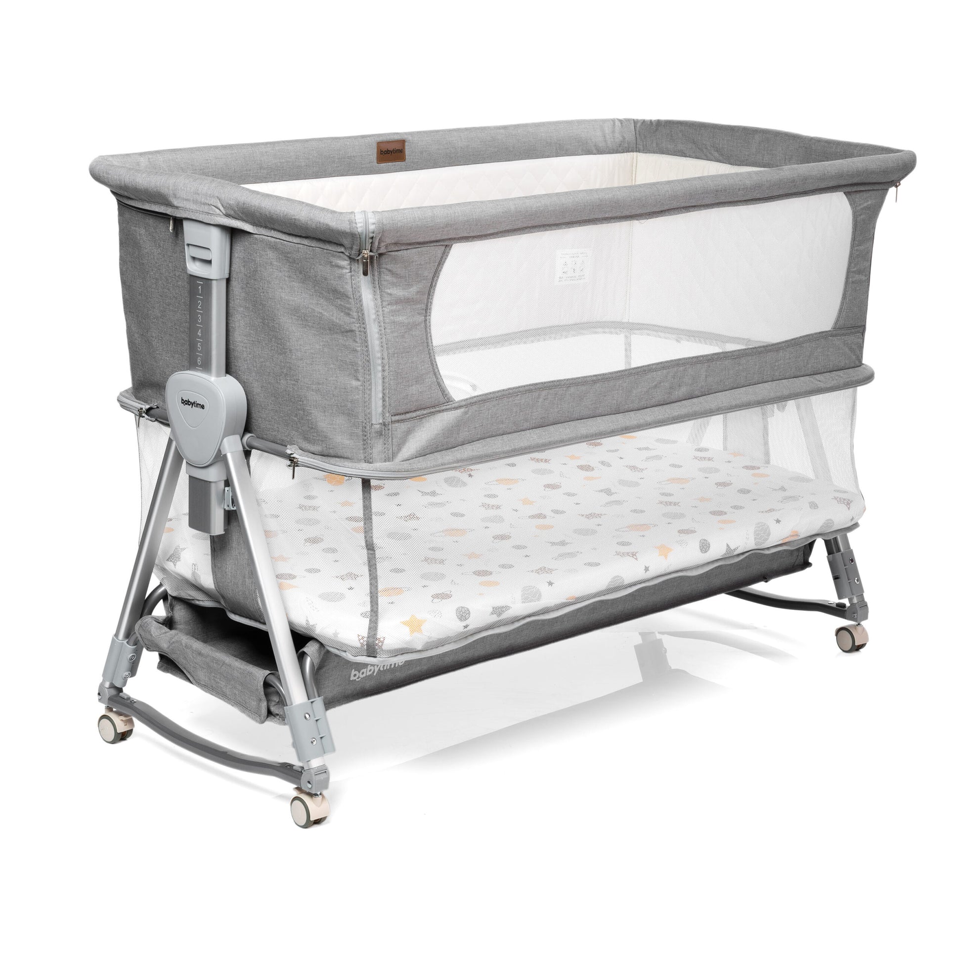 2 in 1 Babytime LARGE Co Sleeper with SECOND LEVEL to Last Longer + Swing Feature image 0