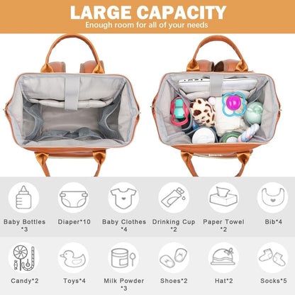 Bhafem PU Leather Diaper Bag image 8