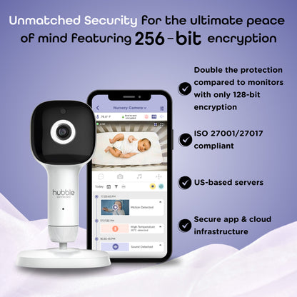 Hubble Connected  Skyvision AI Pro  AI Powered HD Baby Monitor with Crib Mount Camera and 12.7cm Touch Screen Viewer image 6