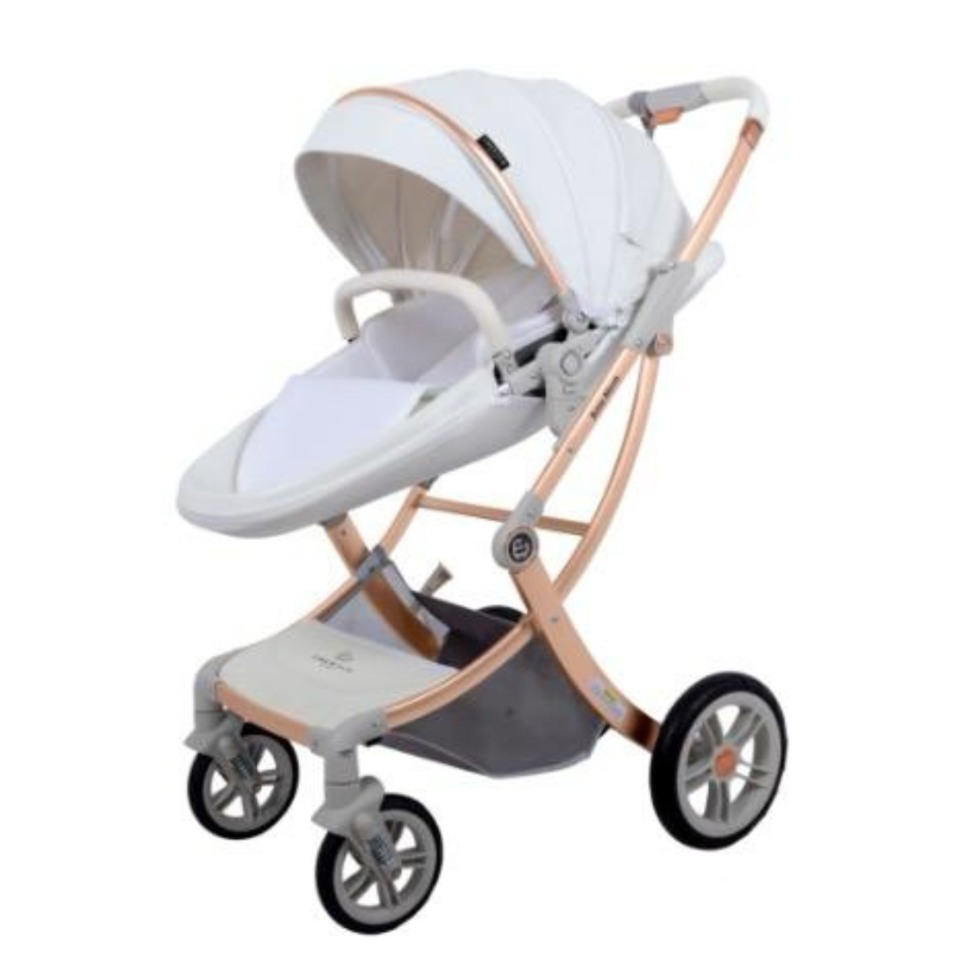 2 in 1 Emerald Baby Boss Mom Egg Stroller Set with Gold Frame image 2