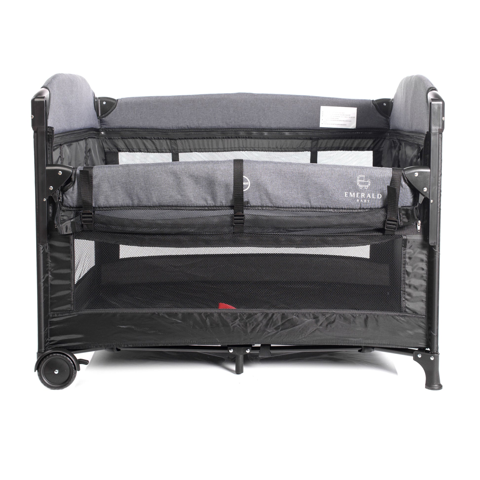 2 in 1 - Emerald Baby - Hannah Co Sleeper Camp Cot + Easy Breather Mattress image 3