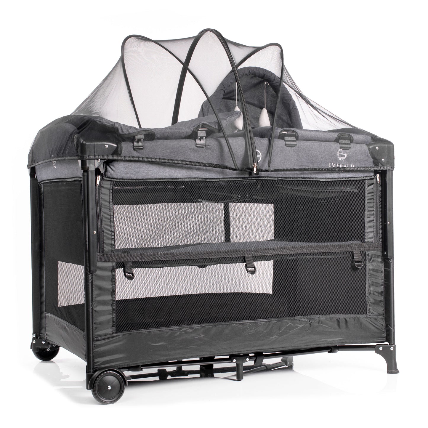 COMBO - Emerald Baby 3 in 1 Stroller Set + Emerald Baby Hannah Co Sleeper Camp Cot image 5