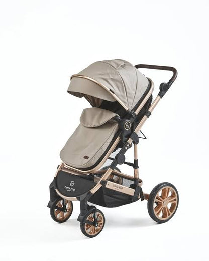 3 IN 1 Emerald Pu Beige N Black Plus Car Seat And Nappy Bag