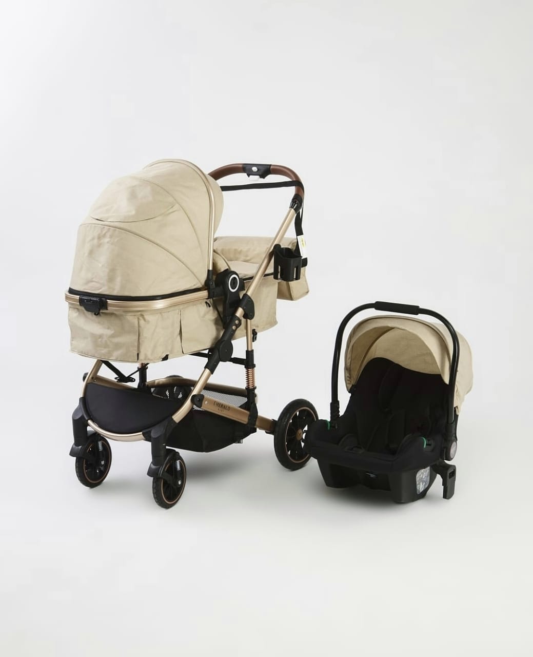 3 in 1 Emerald Baby H6 Stroller Set with Car Seat and Nappy Bag