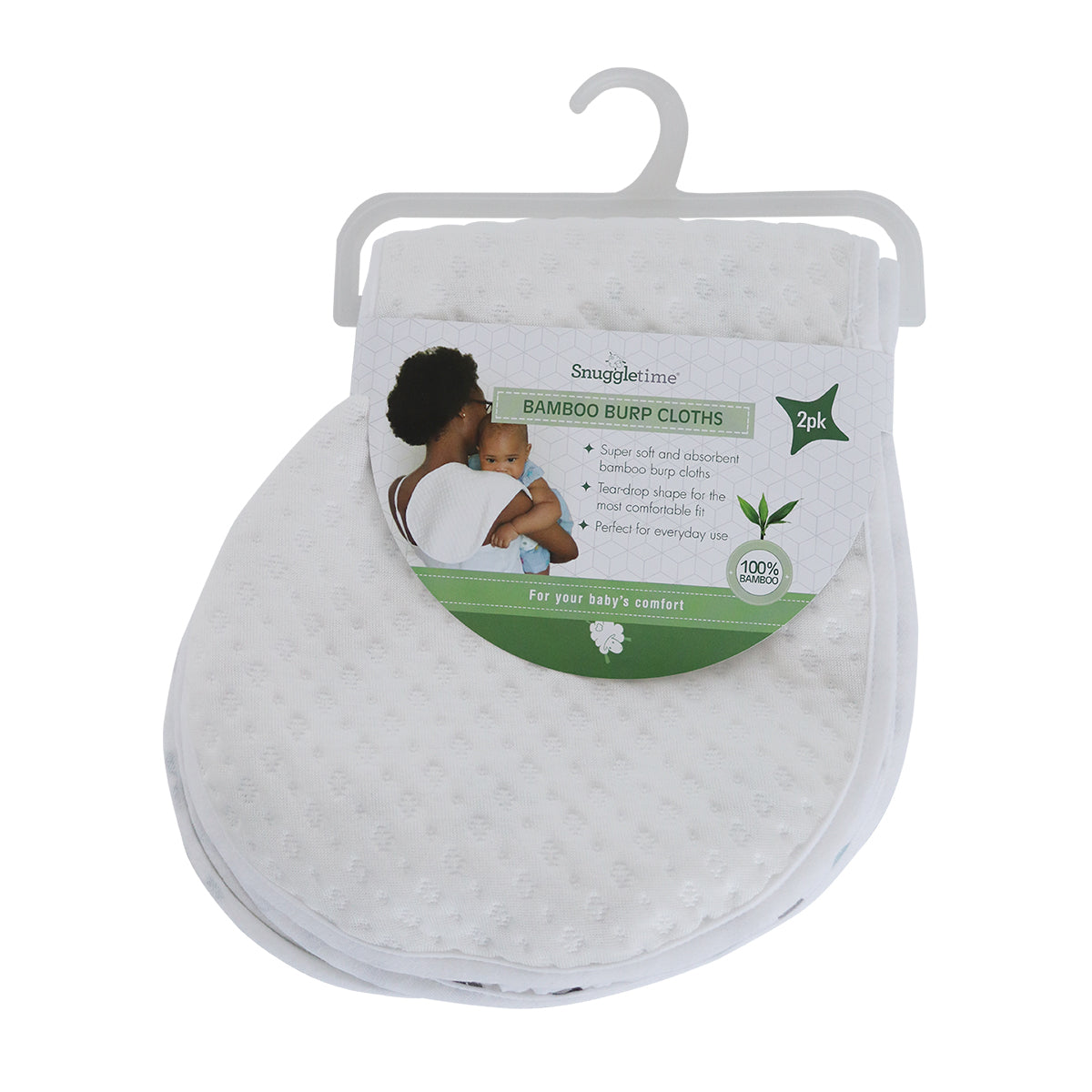 Snuggletime bamboo burp cloths - 2pck