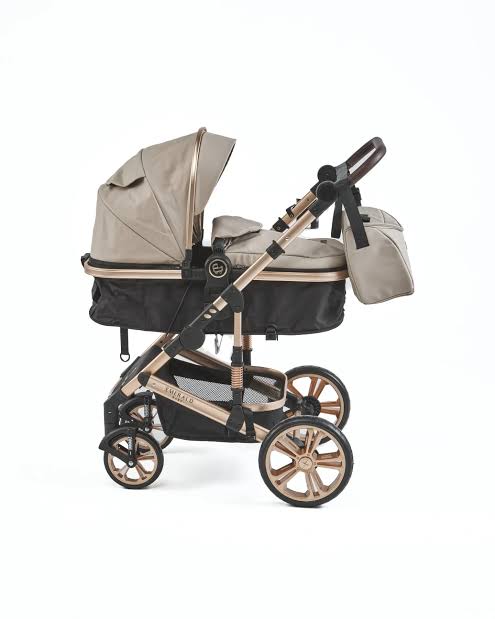 3 IN 1 Emerald Pu Beige N Black Plus Car Seat And Nappy Bag