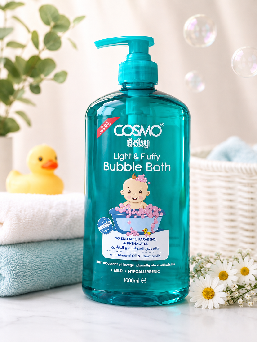 Cosmo Baby Light & Fluffy Bubble Bath – 1000ml