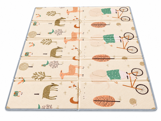 Emerald Baby 2cm Thick  Foldable Dual-Sided Baby Play Mat .Design 1 – Mellon Moon