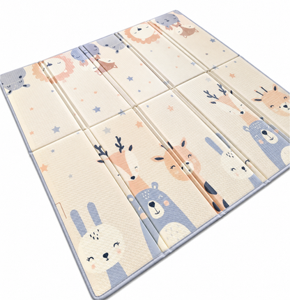 Emerald Baby 2cm Thick Foldable Dual-Sided Baby Play Mat –   Design 2 – Bean Blooming Safari