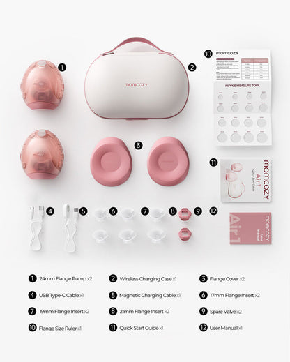 Momcozy Air 1 ultra slim wearable hands free breast pump