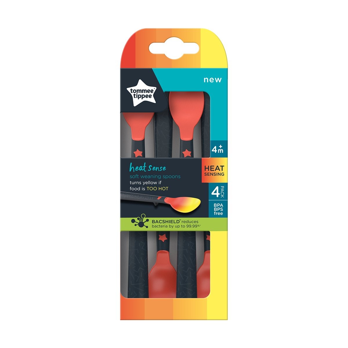 Tommee Tippee Heat Sensing Weaning Spoon - 4 pack