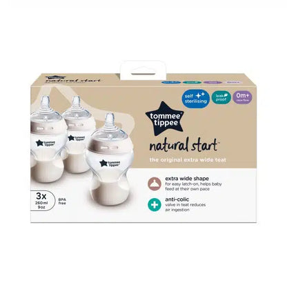 Tommee Tippee 260ml Bottle - 3 Pack